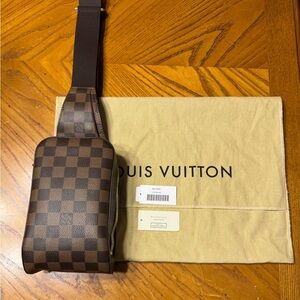 SOLD!!! Louis Vuitton Geronimos Belt Bag & Fanny Pack Brown Canvas Damier